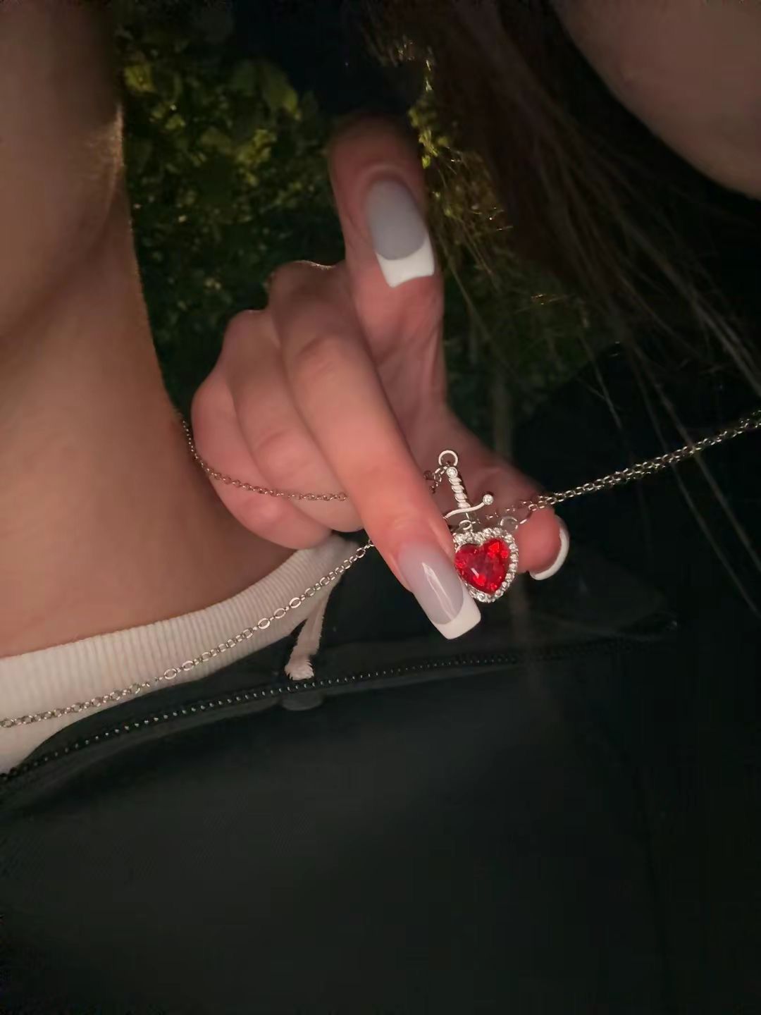 Necklace Heart & Knife